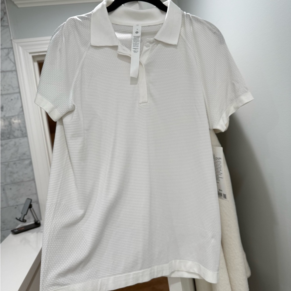 Lululemon Athletica Textured White Polo